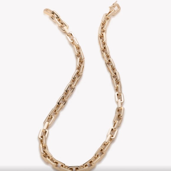 Eddie Borgo NWT $425 Supra Link 12 Karat Gold Necklace - Picture 3 of 5